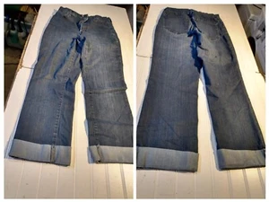 NYDJ Premium Denim Women's Blue Jeans Denim Straight Ankle Pants 6P W26L25** - Picture 1 of 8