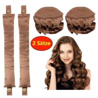 2x Locken Ohne Hitze Heatless Curls Band Lockenwickler über Nacht DIY Styling - Bild 1 von 4