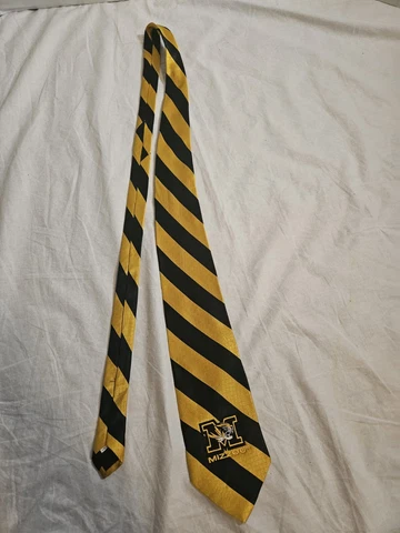 Mizzou Missouri Tigers Neck Tie Black Gold College NCAA Cover