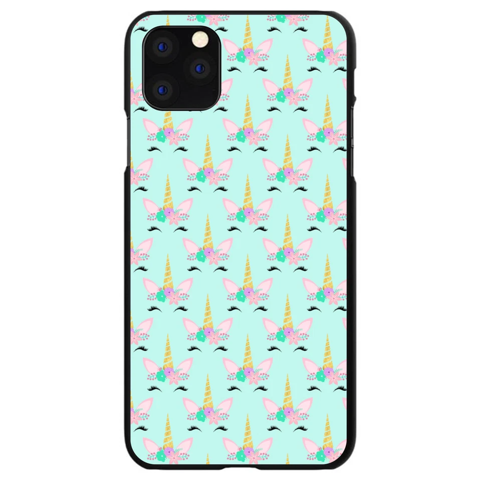 Hard Case Cover for iPhone / Samsung Galaxy Unicorn Pattern - Teal Pink Purple - Image 1 of 1