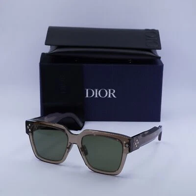 New Dior CD DIAMOND S3F 64C0 Transparent Brown/Green 55-18-145 Sunglasses - Image 1 of 4