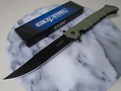 Cold Steel Large Luzon Ball Bearing Pivot Pocket Knife 8Cr13MoV 20NQX-ODBK OD - Image 1 of 4