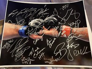 UFC Multi Signed 16x20 Unique Legends + Ladies Autographed MMA Pride FC