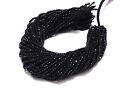 Black Spinel Rondelle 4-4.5mm Beads, Natural Beads 12"inch 3 Strand