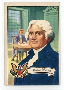 Bowman 1952 presidentes de Estados Unidos Thomas Jefferson #5 ¡Sin pliegues! OC! - Imagen 1 de 2