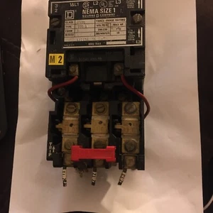SQUARE D SIZE 1 MOTOR STARTER 8536SCO3S 24VCOIL 3PH 600V 10HP L.N.C. - Picture 1 of 6
