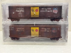 N Scale Micro Trains MTL 077 44 050 Union Pacific Weathered Box Car 2-Pack - Picture 1 of 3