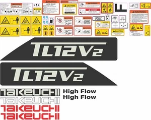 Takeuchi TL12v2 Complete Aftermarket Decal Kit - High quality aftermarket decals - Bild 1 von 1