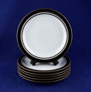 Hornsea Stonware 1977 Lancaster Vitramic CONTRAST x6 Side / Bread Plates 6-1/4" - Picture 1 of 2