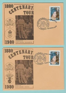 CRICKET - 6 CUBIERTAS DE SELLOS - GIRA DEL CENTENARIO AUSTRALIANO - 1980 - Imagen 1 de 6
