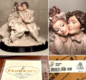 New w/Box Florence GIUSEPPE ARMANI "Beloved" Seated Bride/Groom  Figurine #1319F - Picture 1 of 19
