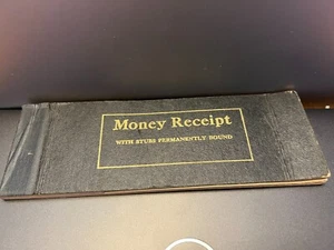 USED Vintage Money Receipts with Stubs Permanently Bound Booklet - Picture 1 of 9
