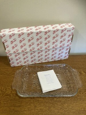 NIB Princess House Fantasia Crystal Rectangular 515 Serving Tray Appetizer Dish - Image 1 of 4