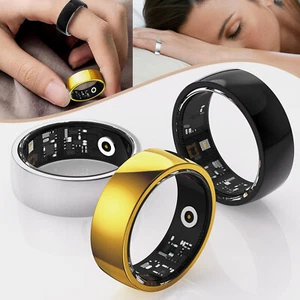 Smart Ring IP68 Waterproof Finger Blood Oxygen Heart Rate Fitness Health Tracker - Picture 1 of 18