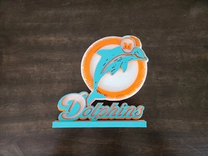 3d printed miami dolphins logo 10 Inch - Picture 1 of 7