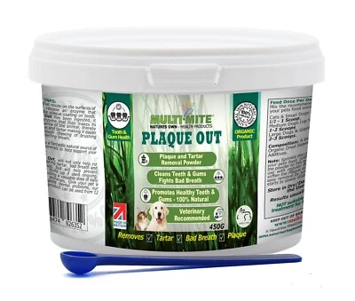 PLAQUE OUT® 450g Dogs and Cats - Plaque Off  Bad Breath and Tartar Removal - Image 1 of 4