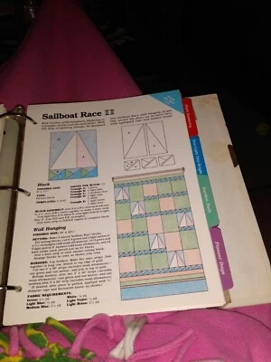 Sailboat Race ~ Quilt & Block, Spinning Spools quilt sewing pattern & templates - Image 1 of 2