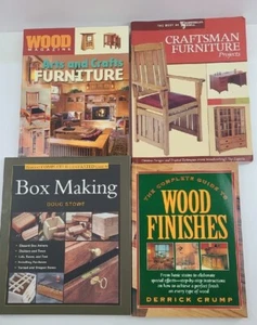 Wood Working Illustrated Guide to Box Making Wood Finishes Craftsman Lot Of 4 - Picture 1 of 17