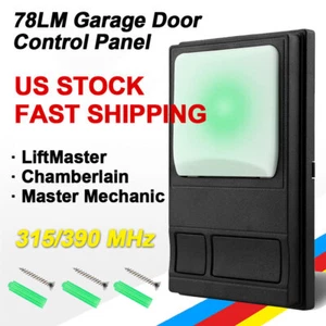 Panel de control multifunción 1/2 para abridor de puerta de garaje LiftMaster 78LM, negro - Imagen 1 de 15