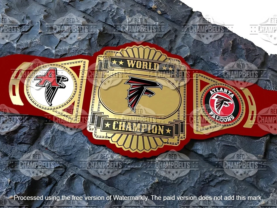 Atlanta Falcons NFL Championship Belt Adult Size 2mm Brass - Image 1 of 1