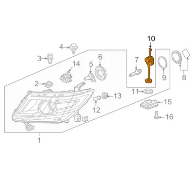 33129-TA0-003 Xenon HID Lamp D2S Bulb Lgniter Cable Unit For Honda Accord Acura - Image 1 of 3