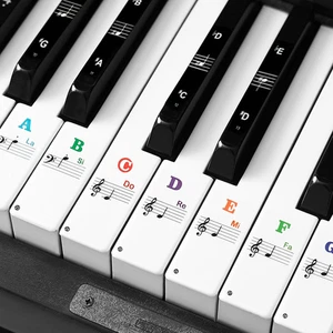 Pegatinas de teclado de piano para teclas 88/61/54/49, pegatinas de teclado de piano para niños Le - Imagen 1 de 12