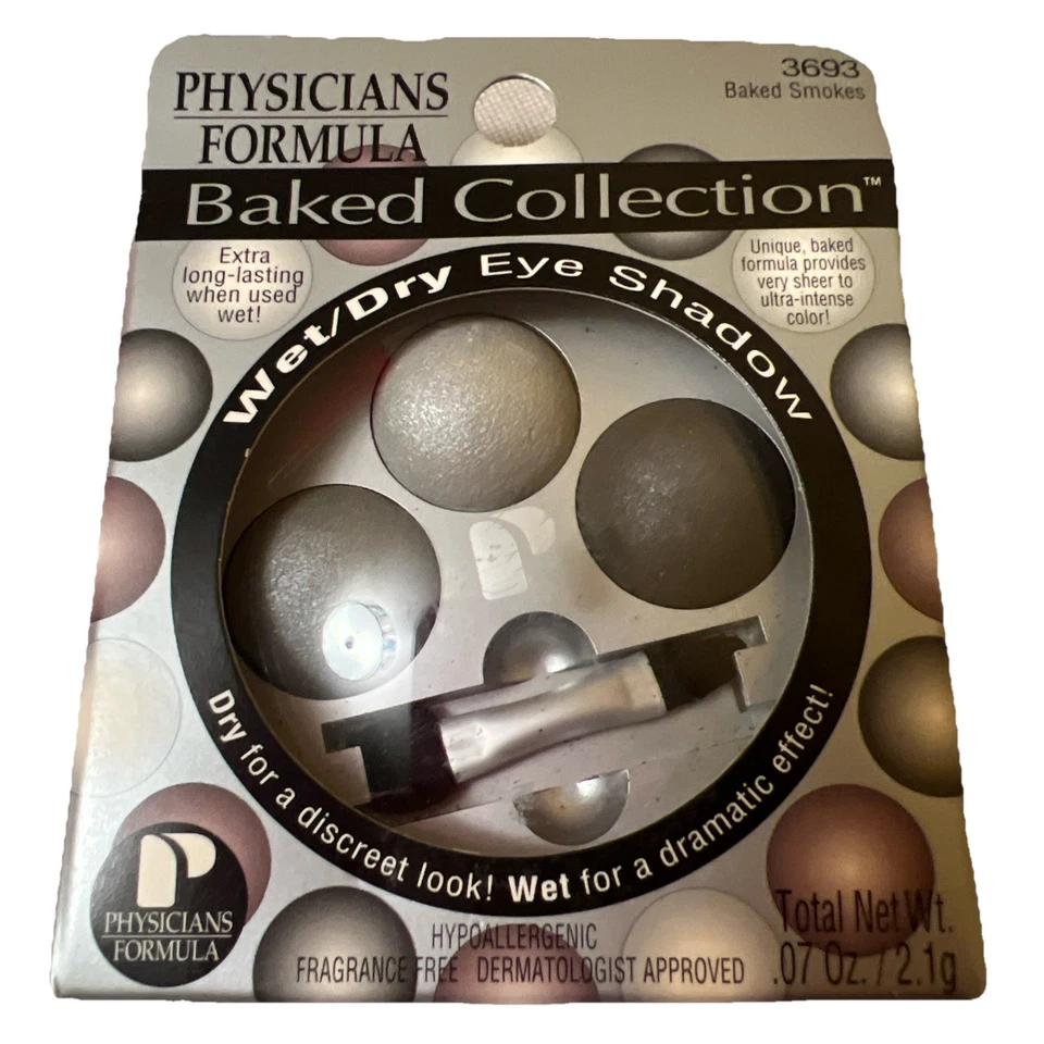 Physicians Formula Baked Smokes 3693 Eye Shadow 07oz NEW Wet Dry Hypoallergenic - Image 1 of 2