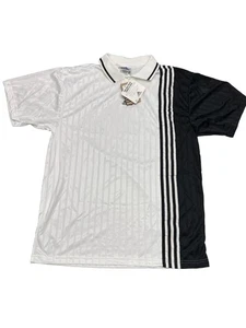 Neu mit Etikett Vintage Adidas Herren XL Polyester Fußball Polo Shirt Trikot HERGESTELLT IN DEN USA - Bild 1 von 6