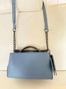 NWT STEVE MADDEN BDIALL CROSSBODY BAG SATCHEL PURSE W CREDIT CARD CASE BLUE - Picture 1 of 8