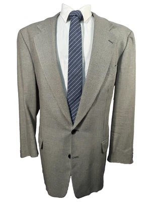 MARCO CELLINI Hombres Beige LANA DE SEDA Ajuste Clásico Traje Abrigo Deportivo Blazer Chaqueta 44R Foto 1 de 4