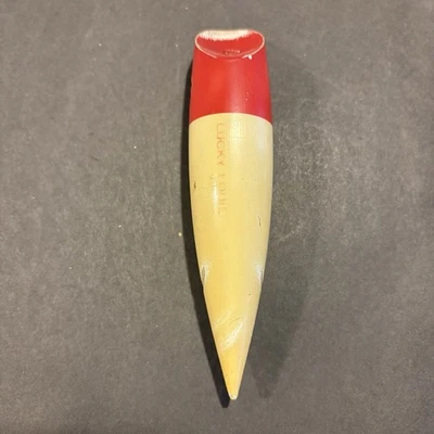 БЕЛАЯ КРАСНАЯ ГОЛОВКА 5,5 дюйма ДЕРЕВЯННАЯ вилка Lucky Louie. Без коробки - без крючка или ремня - Изображение 1 из 4