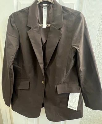 Chaqueta Blazer Lululemon Para Mujer Calce Relajado Sarga Talla Mediana en Marrón Expresso Foto 1 de 4