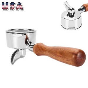 58mm Single Spout Espresso Portafilter For Gaggia Coffee Filter Wood Handle - Picture 1 of 14