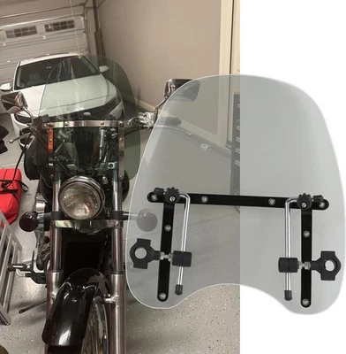 Parabrisas grande para motocicleta Harley Dyna Low Rider FXDL 18"x16" Foto 1 de 4
