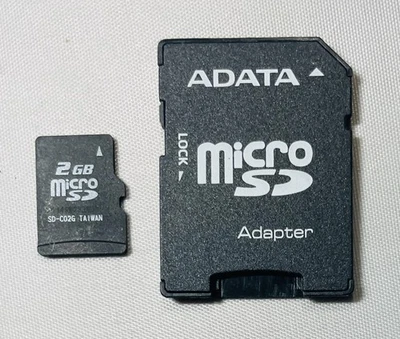 MICRO SD 2GB SD MEMORY CARD / ADATA ADAPTER MICRO SD - Image 1 of 2