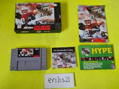 NFL Quarterback Club 96 Super Nintendo SNES Complete w/manual/box/poster - Image 1 of 4