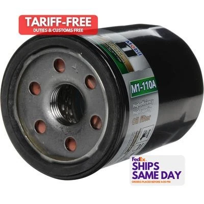 Mobil 1 M1-110A, One Black Steel Mobil 1 Extended Perform Ance Oil Filter M1-110 - Image 1 of 4