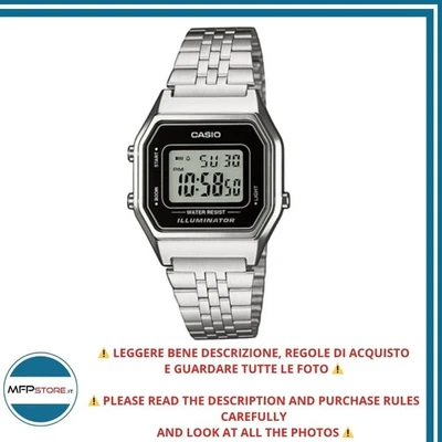 Casio LA680WEA-1EF Orologio Digitale Donna Quadrante Nero in Acciaio - Immagine 1 di 4