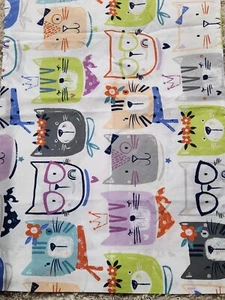 Company Kids Stylish Cats Multicolor Oeka-Tex Organic Standard Pillow Case - Picture 1 of 9