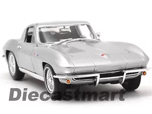 MAISTO 1:18 1965 CHEVY CORVETTE STINGRAY DIECAST MODEL CAR SILVER 31640 - Picture 1 of 9