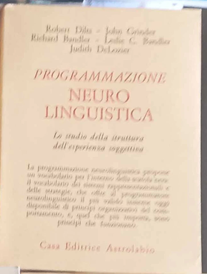 libro ASTROLABIO PROGRAMMAZIONE NEURO LINGUISTICA - Immagine 1 di 1