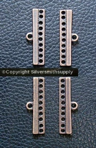 10 hole separator spacer bars multiple strand necklace copper plt 4pcs FPC171 - Picture 1 of 3