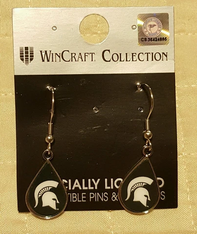 Michigan State Spartans University Teardrop earrings Cover