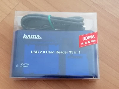 Hama Multikartenleser 35in1 USB 2.0 Card Reader/Writer Blau **NEU** - Bild 1 von 2