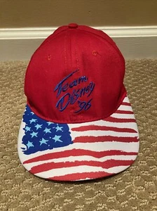 Vintage 90s Team Disney '96 Mickey Goofy Donald Made In USA Snapback Hat Flag - Bild 1 von 8