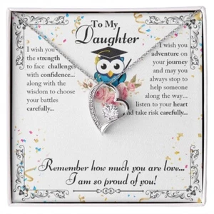 Collar Corazón Mujer Moda Viaje Joyería REGALO para HIJA Colgante Con Cadena - Imagen 1 de 6