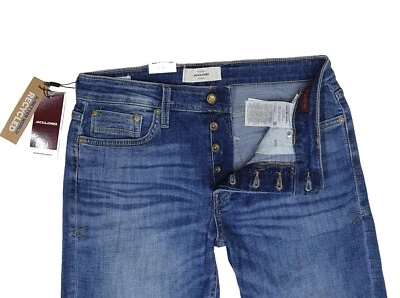 Jack & Jones Pantalones Vaqueros Denim Azul Comfort Fit MIKE Nuevos Con Stretch - Imagen 1 de 4