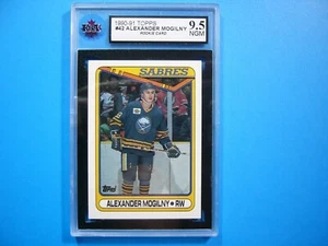 1990/91 TOPPS NHL HOCKEY CARD #42 ALEXANDER MOGILNY ROOKIE KSA 9.5 NR GEM MINT - Picture 1 of 2
