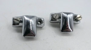 Rolls Royce Silver Cloud Bentley S1 S2 S3 Pair Sun Visor Retainer Clips Chrome - Picture 1 of 7