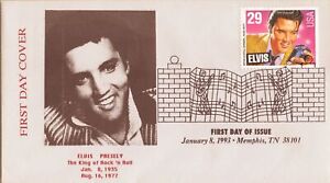 ZAYIX - US 2721 FDC Elvis Presley King of Rock 'n Roll Portret (szary) - Memphis